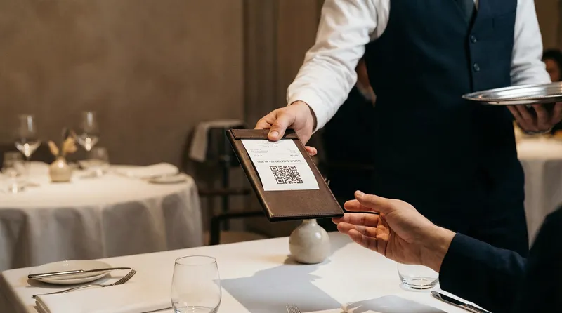 Capture d’email au restaurant via QR code