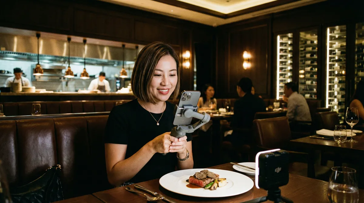 Influenceurs food Influenceurs food au restaurant pour générer des réservations